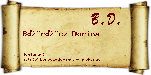 Böröcz Dorina névjegykártya