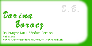 dorina borocz business card
