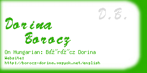 dorina borocz business card